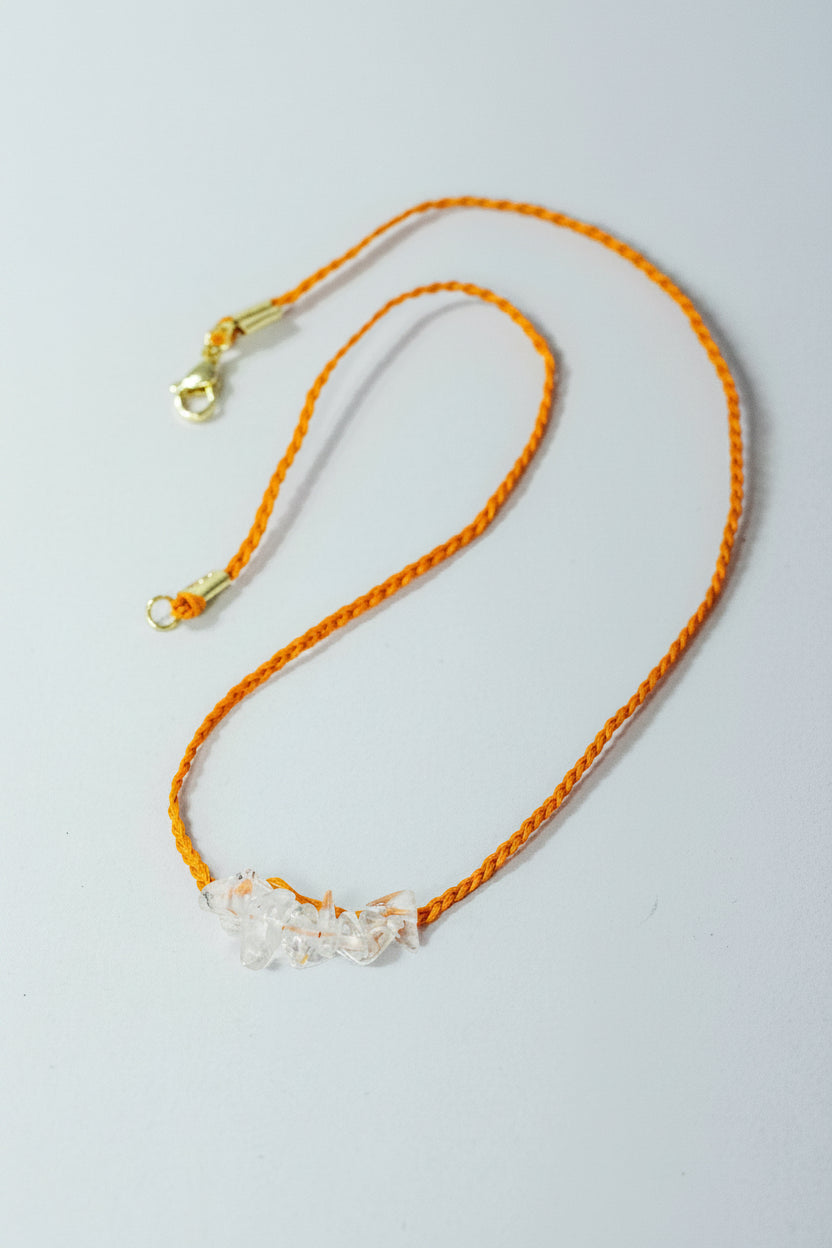 NECKLACE CRYSTAL ORANGE