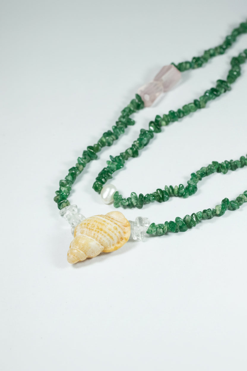 NECKLACE TOURMALINE GREEN QUARTZ