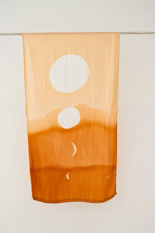 BATIK ON SILK MOON PHASE