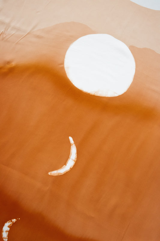 BATIK ON SILK MOON PHASE